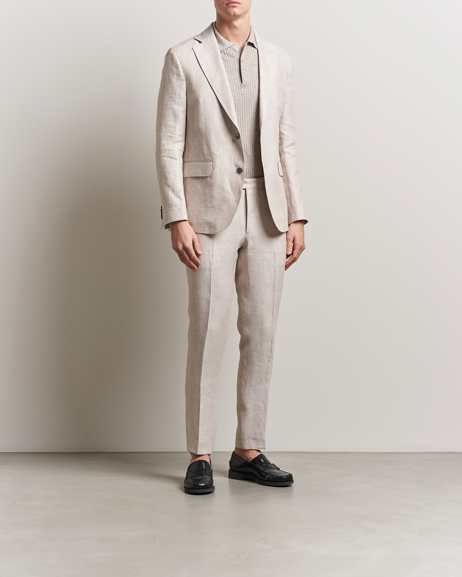 Homme | Blazers | Oscar Jacobson | Ferry Soft Linen Blazer Off White
