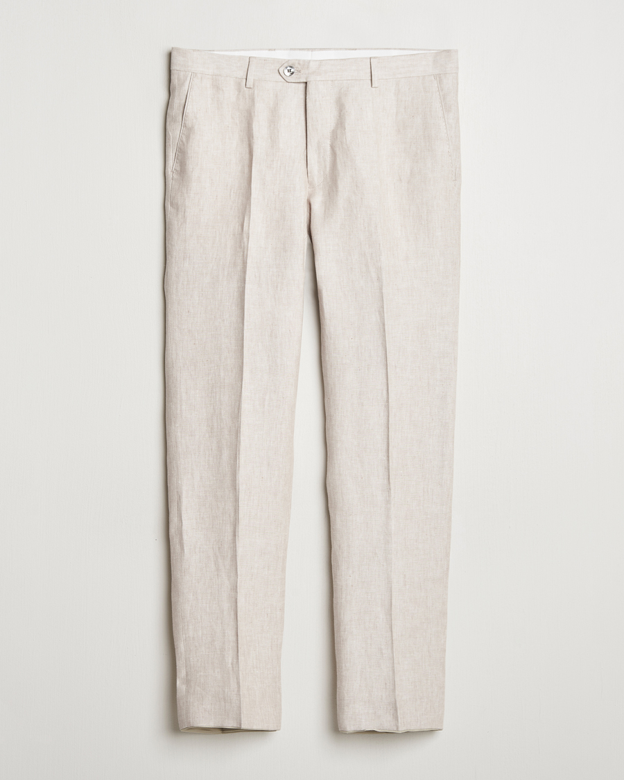Homme | Pantalons | Oscar Jacobson | Denz Linen Trousers Off White