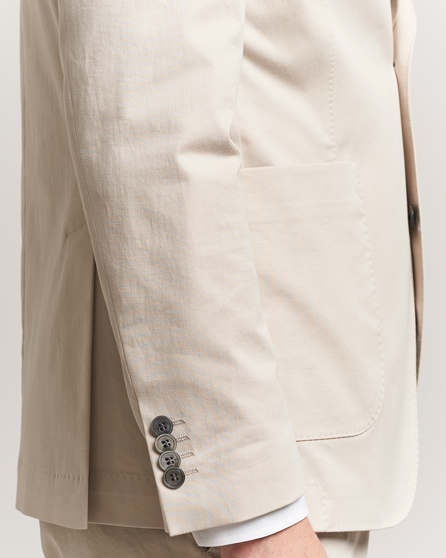 Homme | Blazers | Oscar Jacobson | Ferry Patch Cotton Blazer Beige