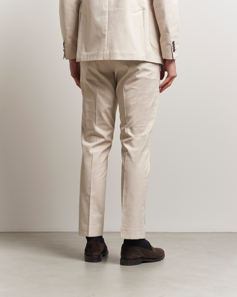 Homme | Pantalons | Oscar Jacobson | Dandy Cotton Trousers Beige