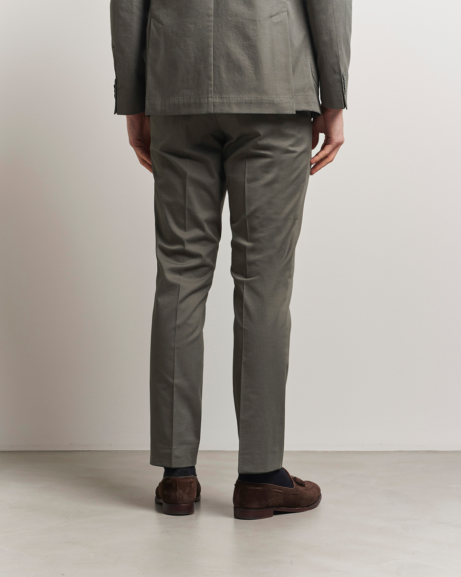 Homme | Pantalons | Oscar Jacobson | Dandy Cotton Trousers Olive