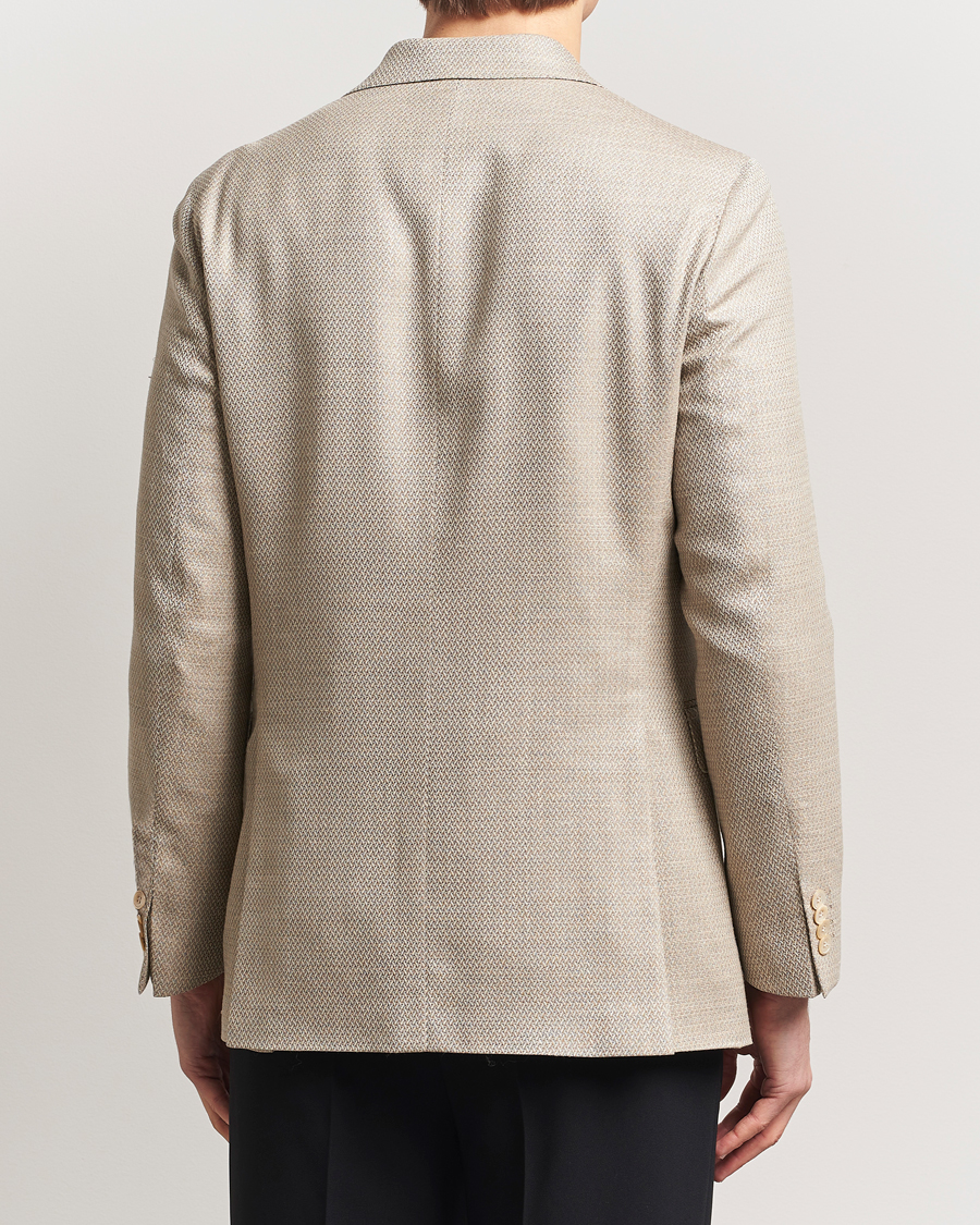 Homme | Blazers | Oscar Jacobson | Farris DB Loro Piana Wool/Silk/Linen Blazer Beige