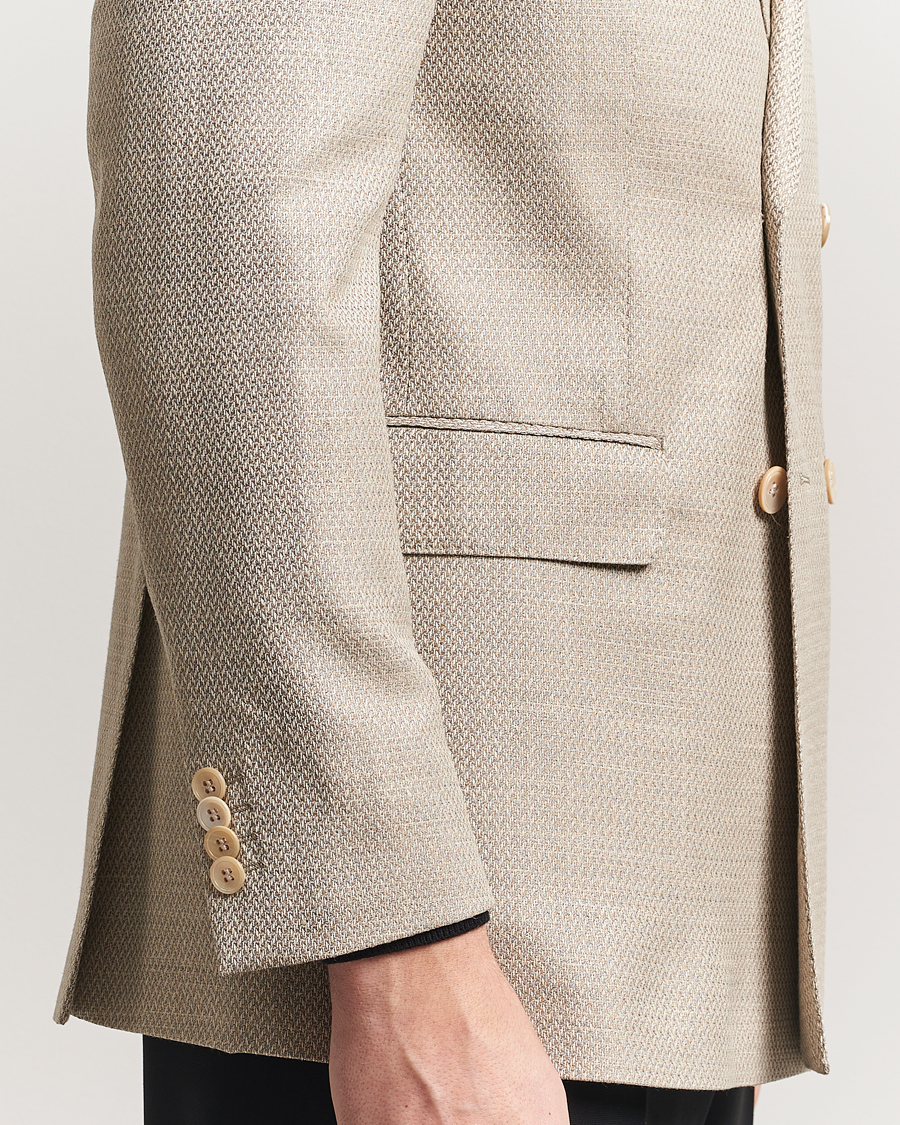 Homme | Blazers | Oscar Jacobson | Farris DB Loro Piana Wool/Silk/Linen Blazer Beige