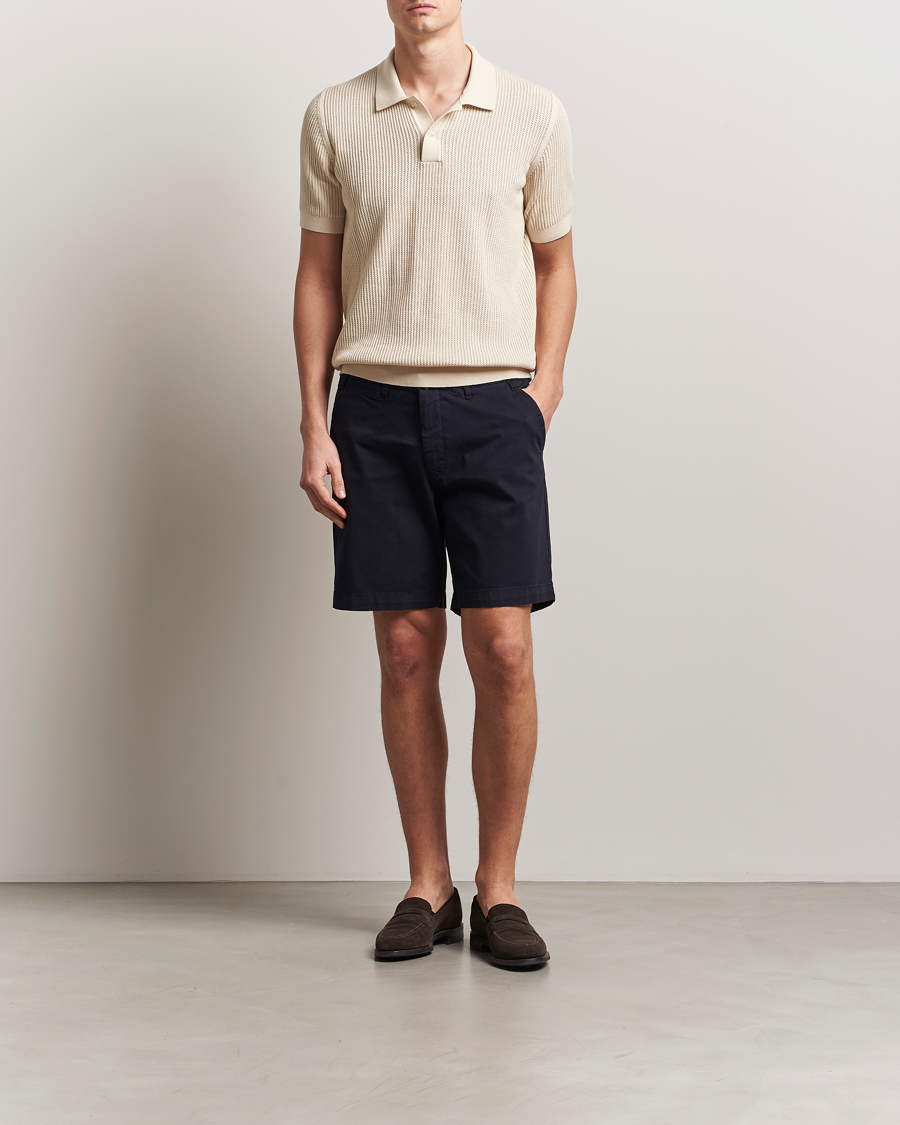 Homme | Shorts | Oscar Jacobson | Poggio Cotton Shorts Navy
