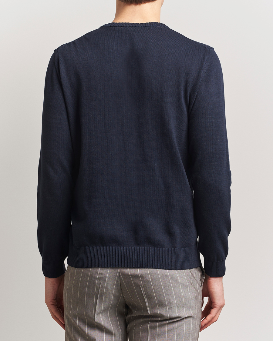 Homme | Pulls Et Tricots | Oscar Jacobson | Blake Knitted Cotton Crew Navy