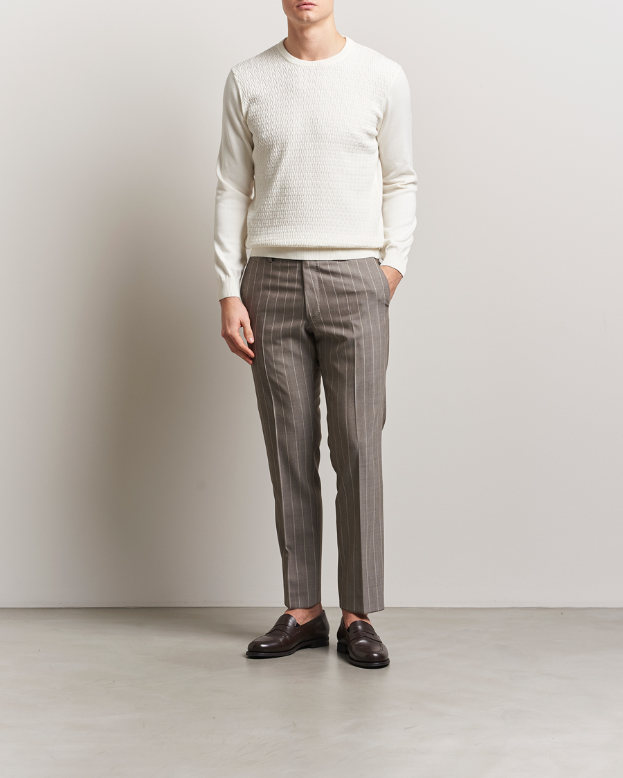 Homme | Pulls Et Tricots | Oscar Jacobson | Blake Knitted Cotton Crew White