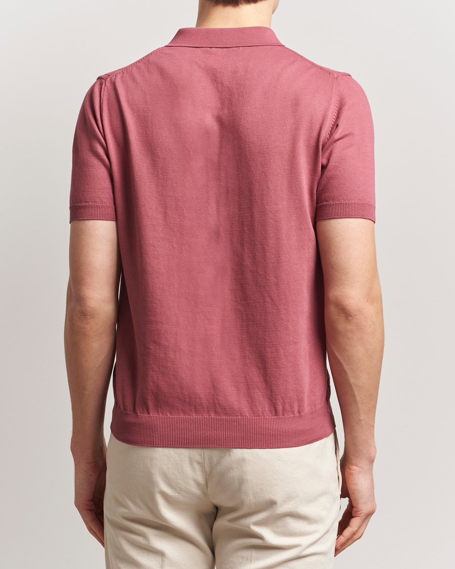 Homme | Polos | Oscar Jacobson | Barto Structured Cotton Polo Dusty Red
