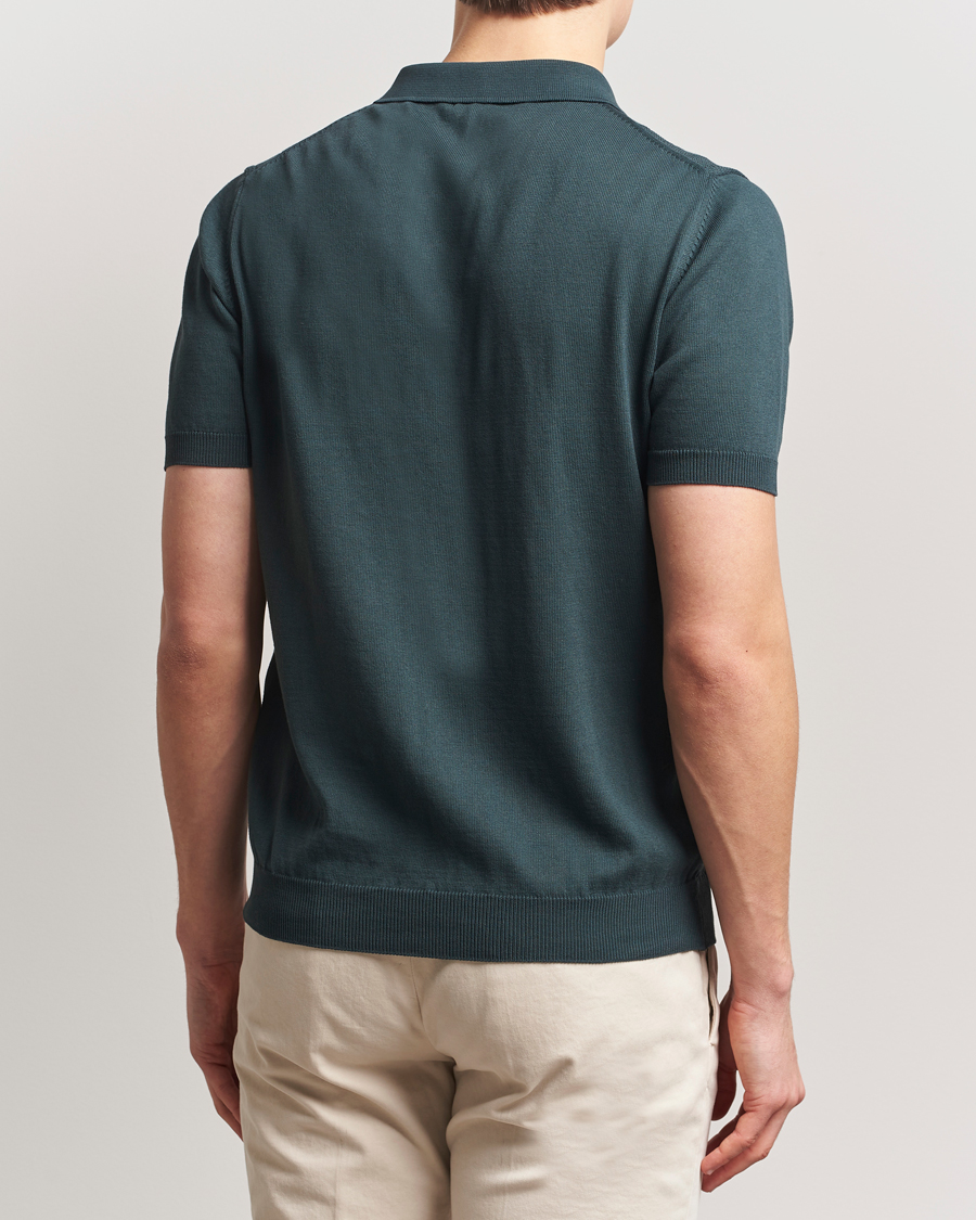 Homme | Polos | Oscar Jacobson | Barto Structured Cotton Polo Green