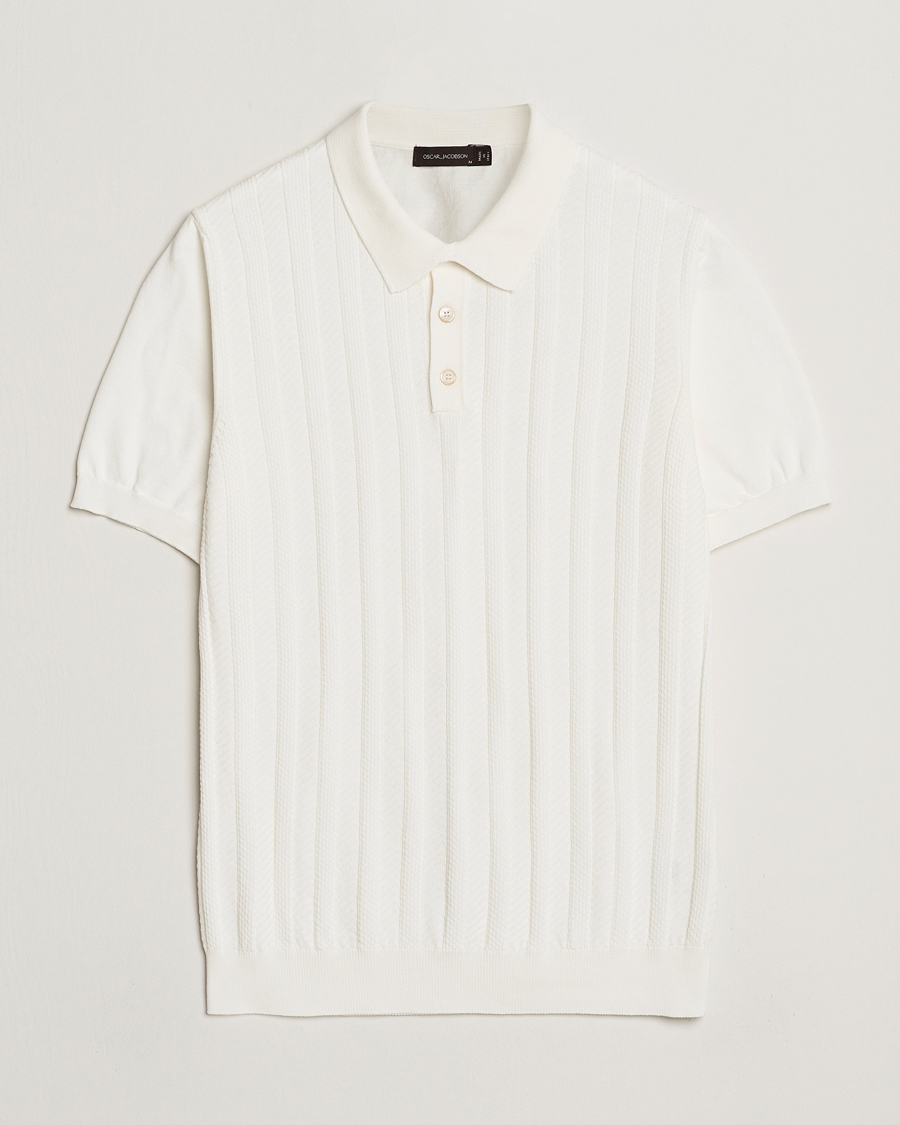 Homme | Polos | Oscar Jacobson | Barto Structured Cotton Polo Snow White
