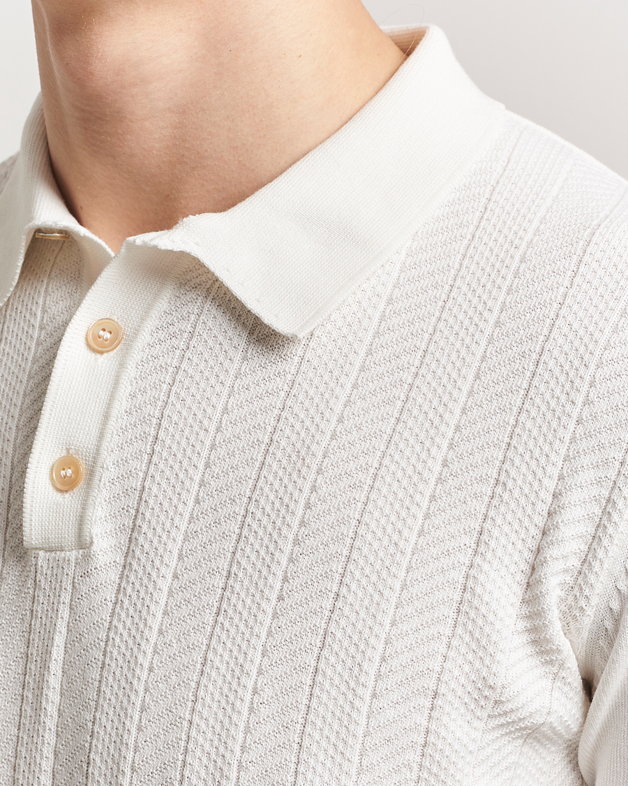 Homme | Polos | Oscar Jacobson | Barto Structured Cotton Polo Snow White