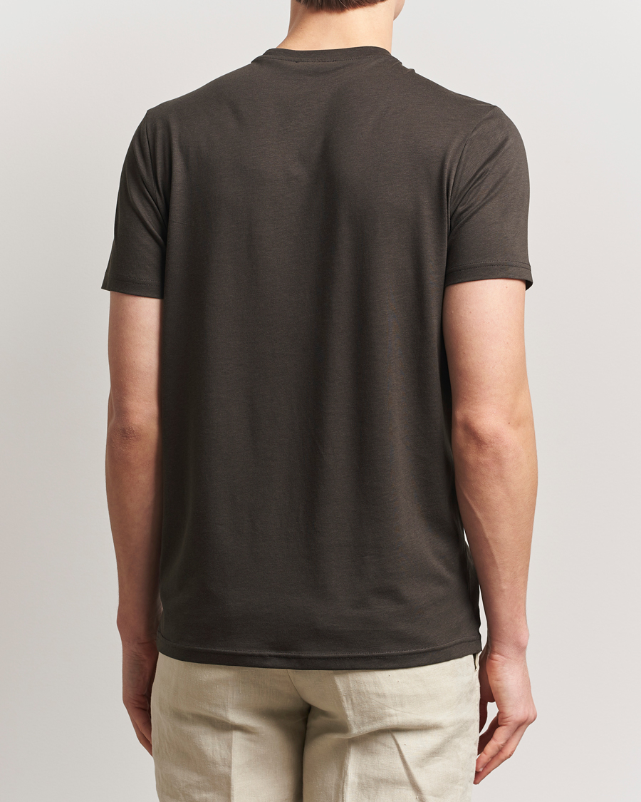 Homme | T-shirts | Oscar Jacobson | Kim Cotton/Tencel T-Shirt Brown