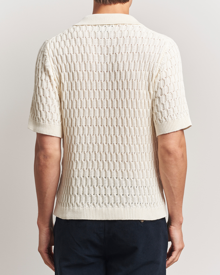 Homme | Polos | Peregrine | Cove Knitted Cotton Polo Shirt White