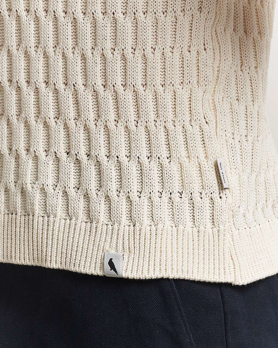 Homme | Polos | Peregrine | Cove Knitted Cotton Polo Shirt White