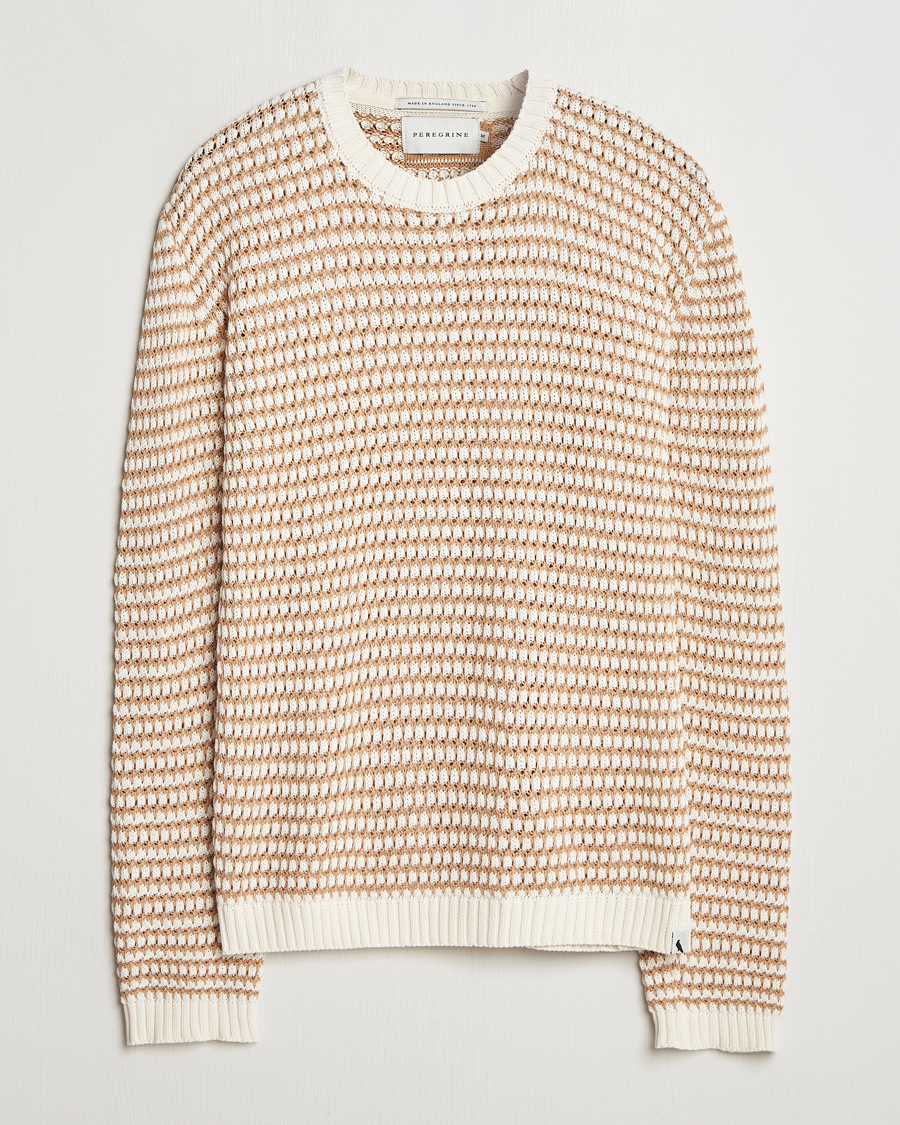 Homme | Pulls Et Tricots | Peregrine | Island Crochet Knitted Jumper White