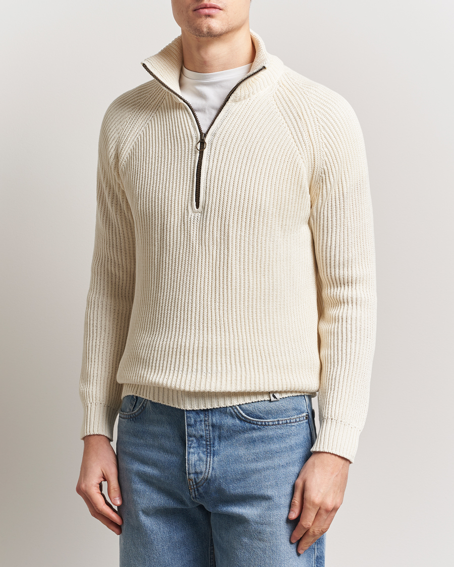 Homme | Pulls Et Tricots | Peregrine | Felix Quarter Zip Jumper White