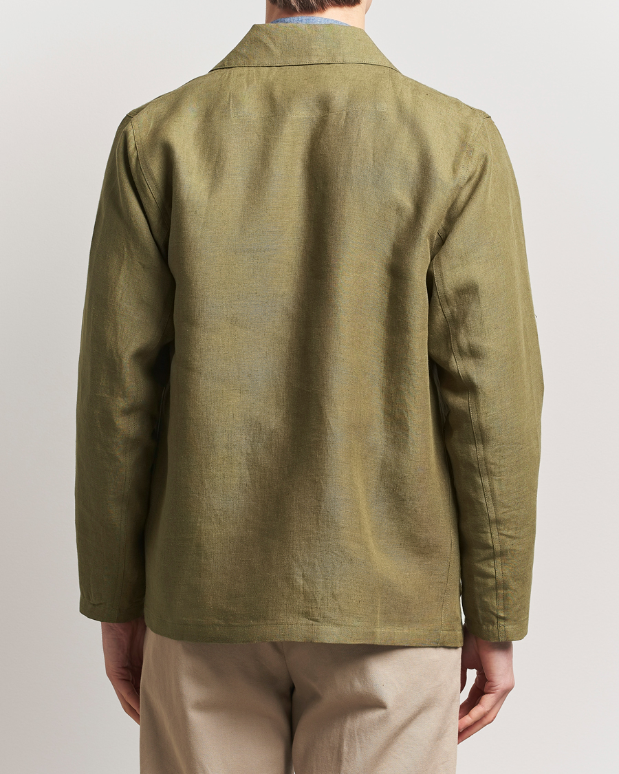 Homme | Chemises | Peregrine | Grange Linen Shacket Khaki