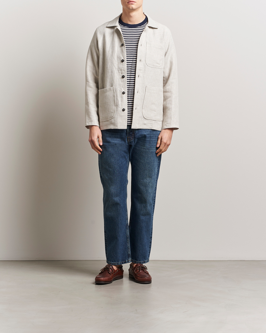 Homme | Chemises | Peregrine | Grange Linen Shacket Natural