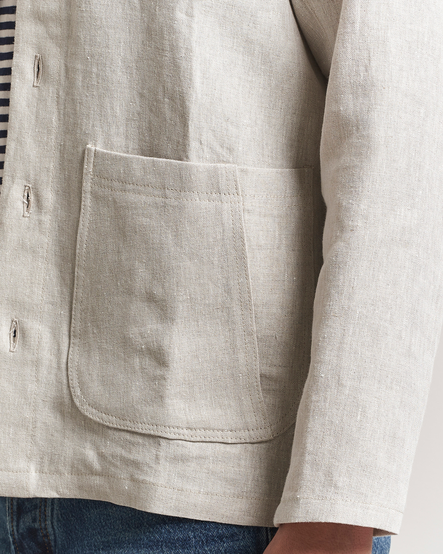 Homme | Chemises | Peregrine | Grange Linen Shacket Natural