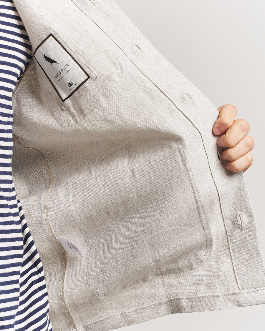 Homme | Chemises | Peregrine | Grange Linen Shacket Natural