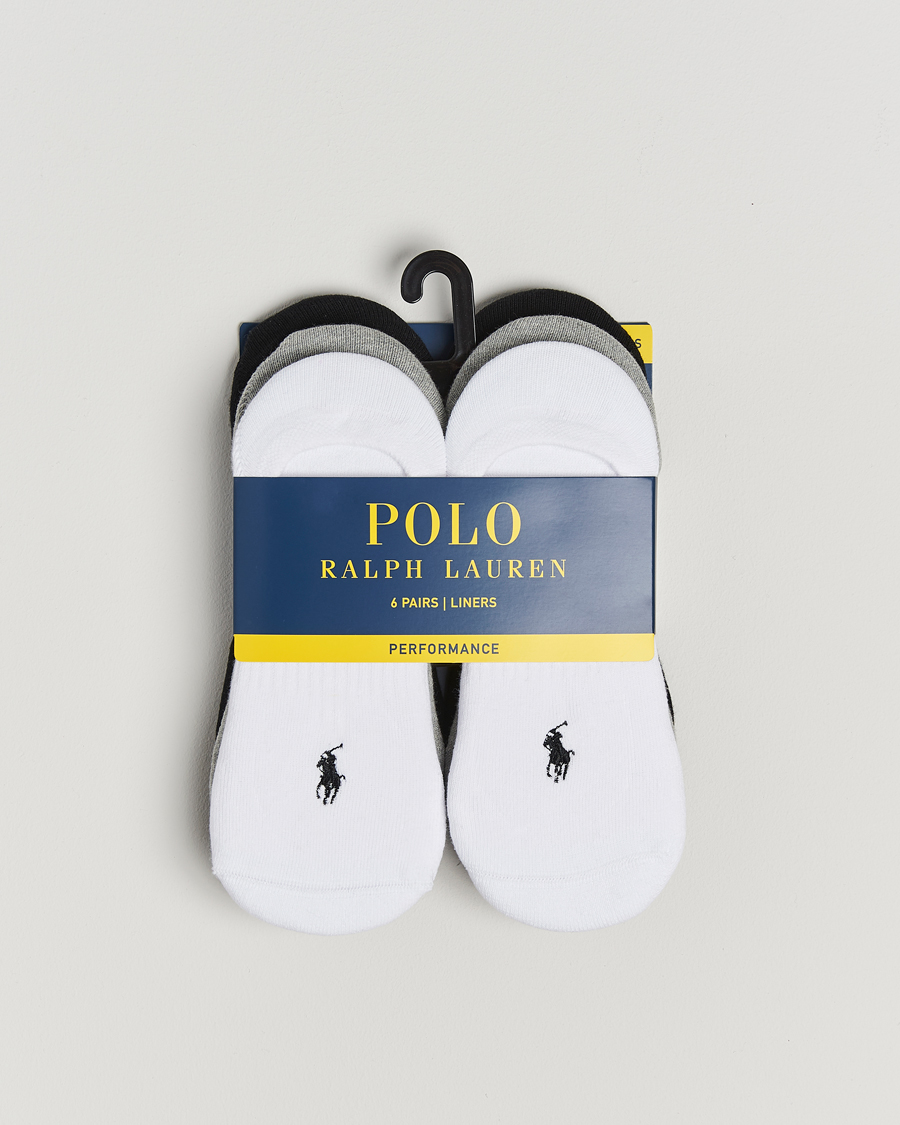 Homme | Sous-Vêtements Et Chaussettes | Polo Ralph Lauren | 6-Pack No Show Big Pony Pony Socks Black/White/Grey