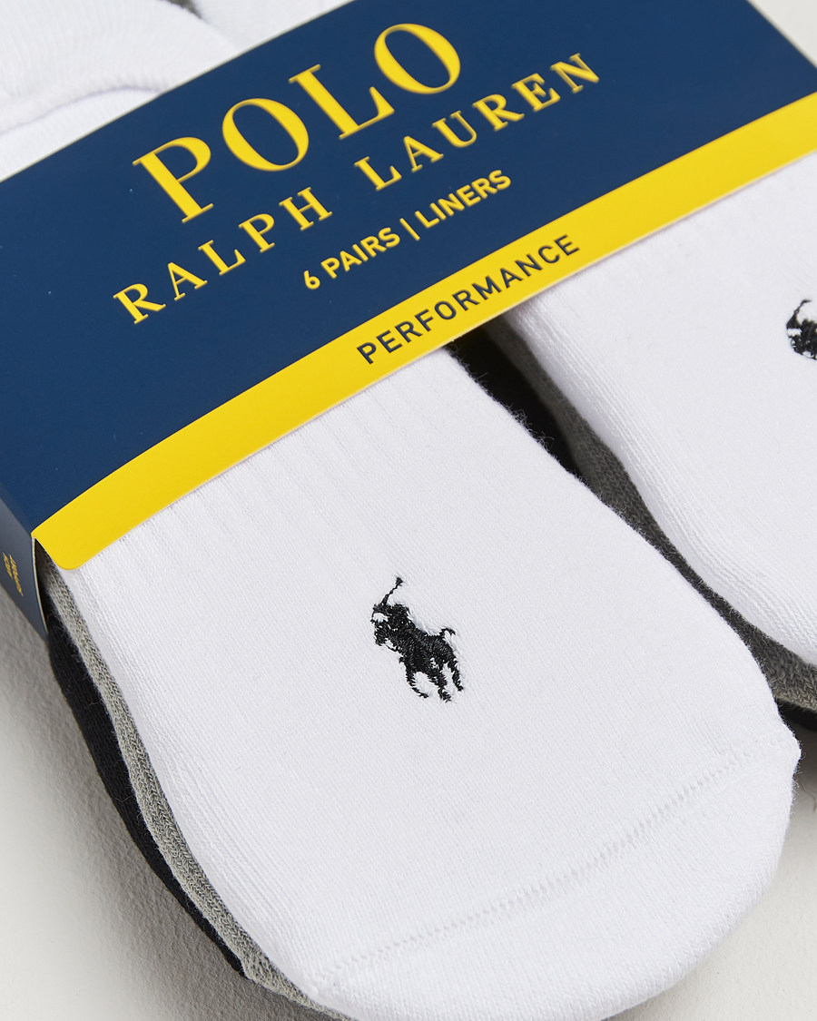 Homme | Sous-Vêtements Et Chaussettes | Polo Ralph Lauren | 6-Pack No Show Big Pony Pony Socks Black/White/Grey