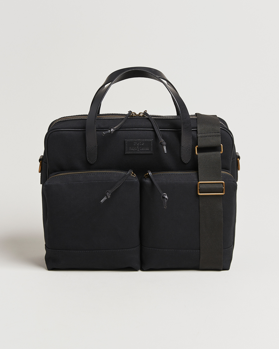 Homme | Polo Ralph Lauren Commuter Canvas Messenger Bag Black | Polo Ralph Lauren | Commuter Canvas Messenger Bag Black