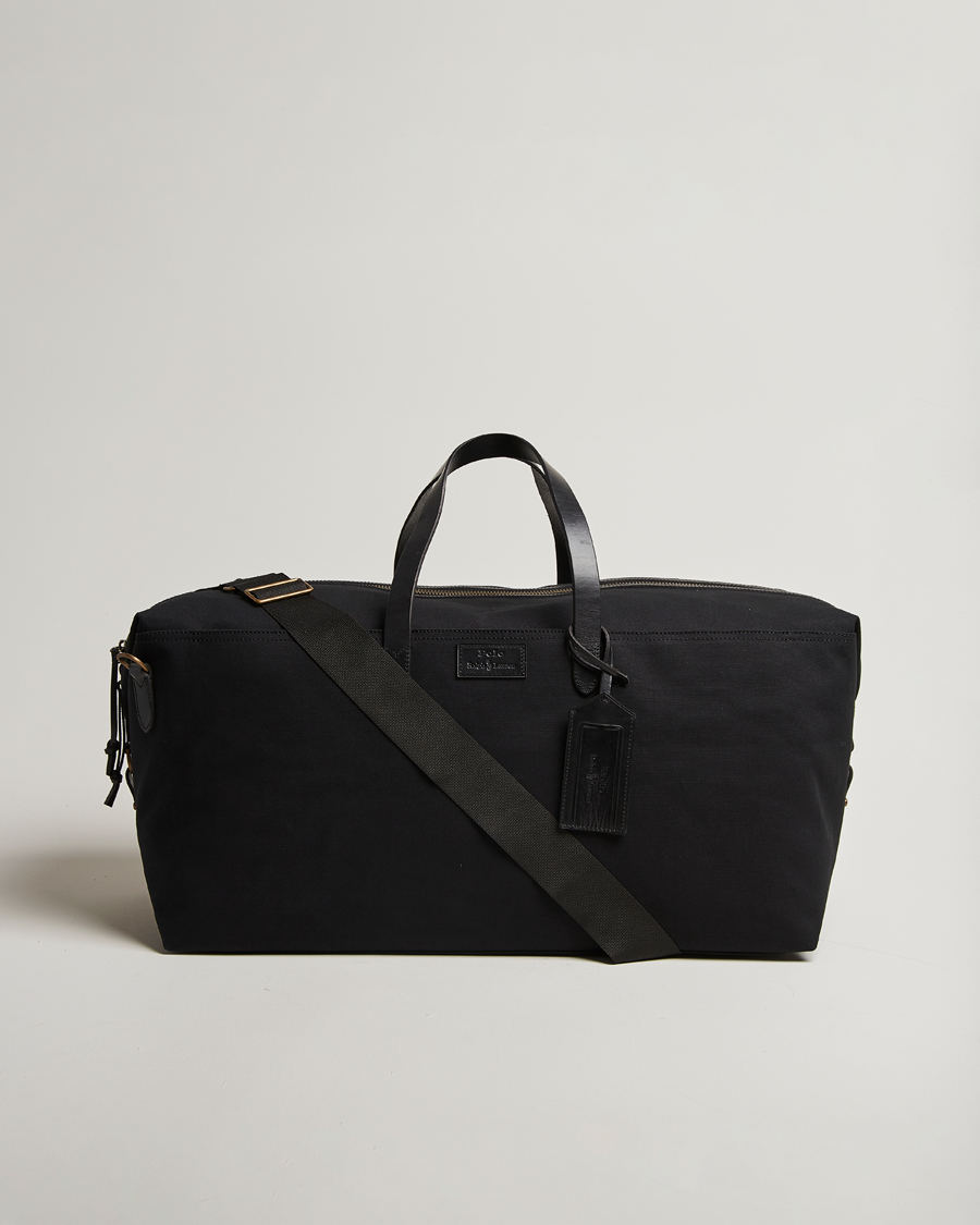 Homme | Polo Ralph Lauren Medium Canvas Duffle Bag Black | Polo Ralph Lauren | Medium Canvas Duffle Bag Black