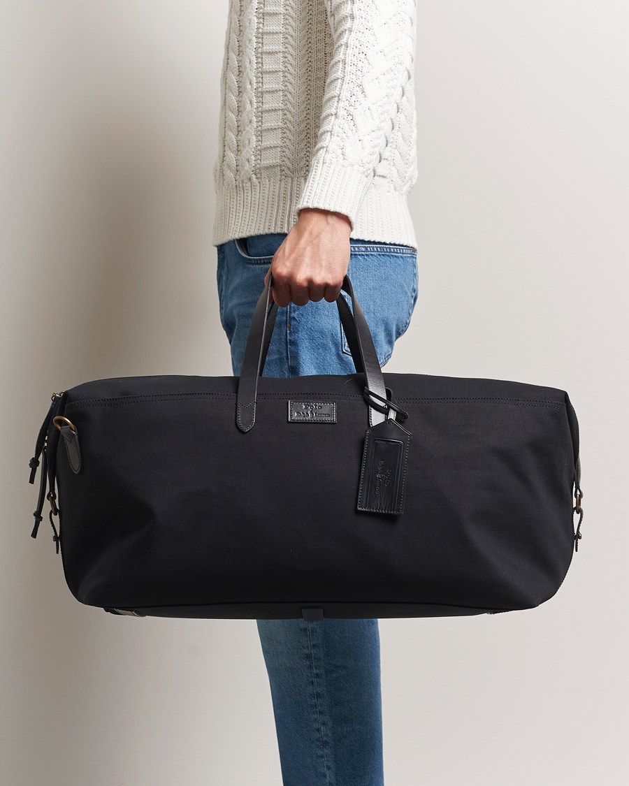 Homme | Polo Ralph Lauren Medium Canvas Duffle Bag Black | Polo Ralph Lauren | Medium Canvas Duffle Bag Black