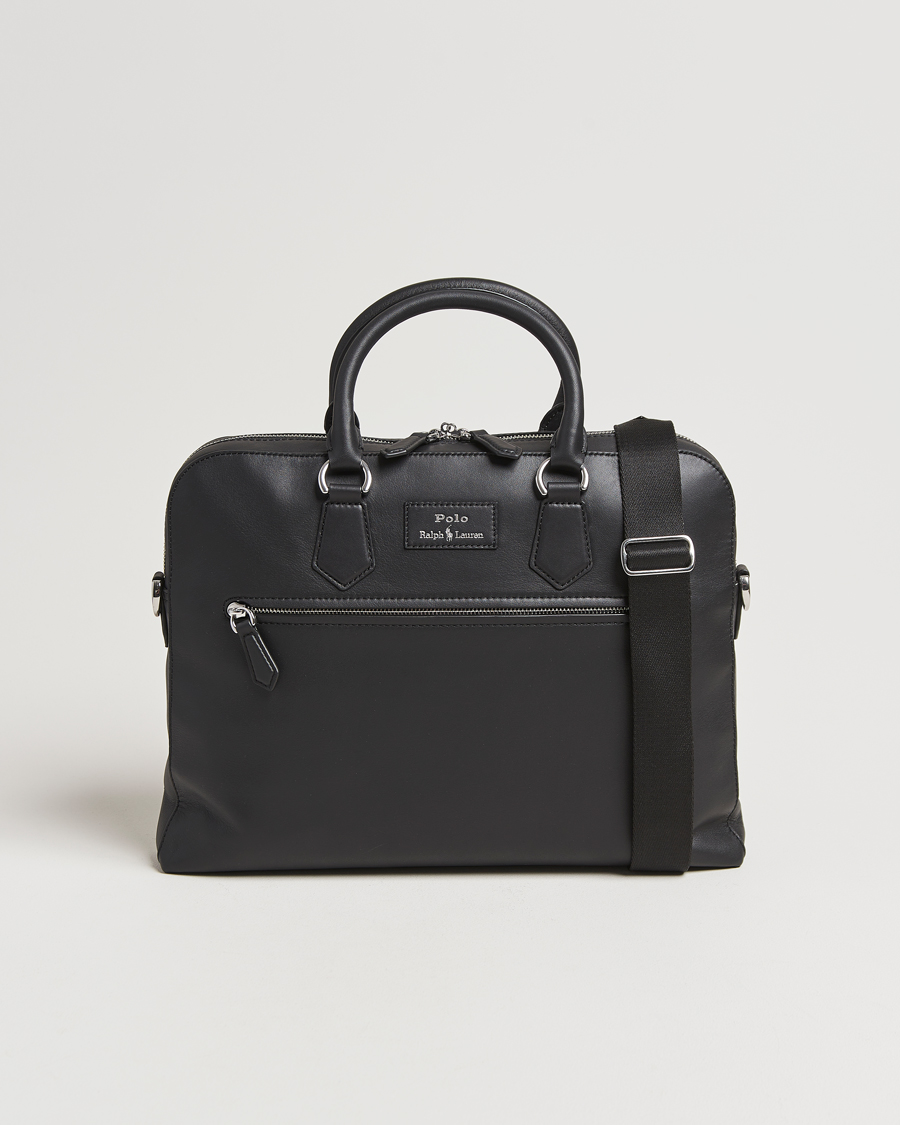 Homme | Polo Ralph Lauren Messenger Leather Bag Black | Polo Ralph Lauren | Messenger Leather Bag Black