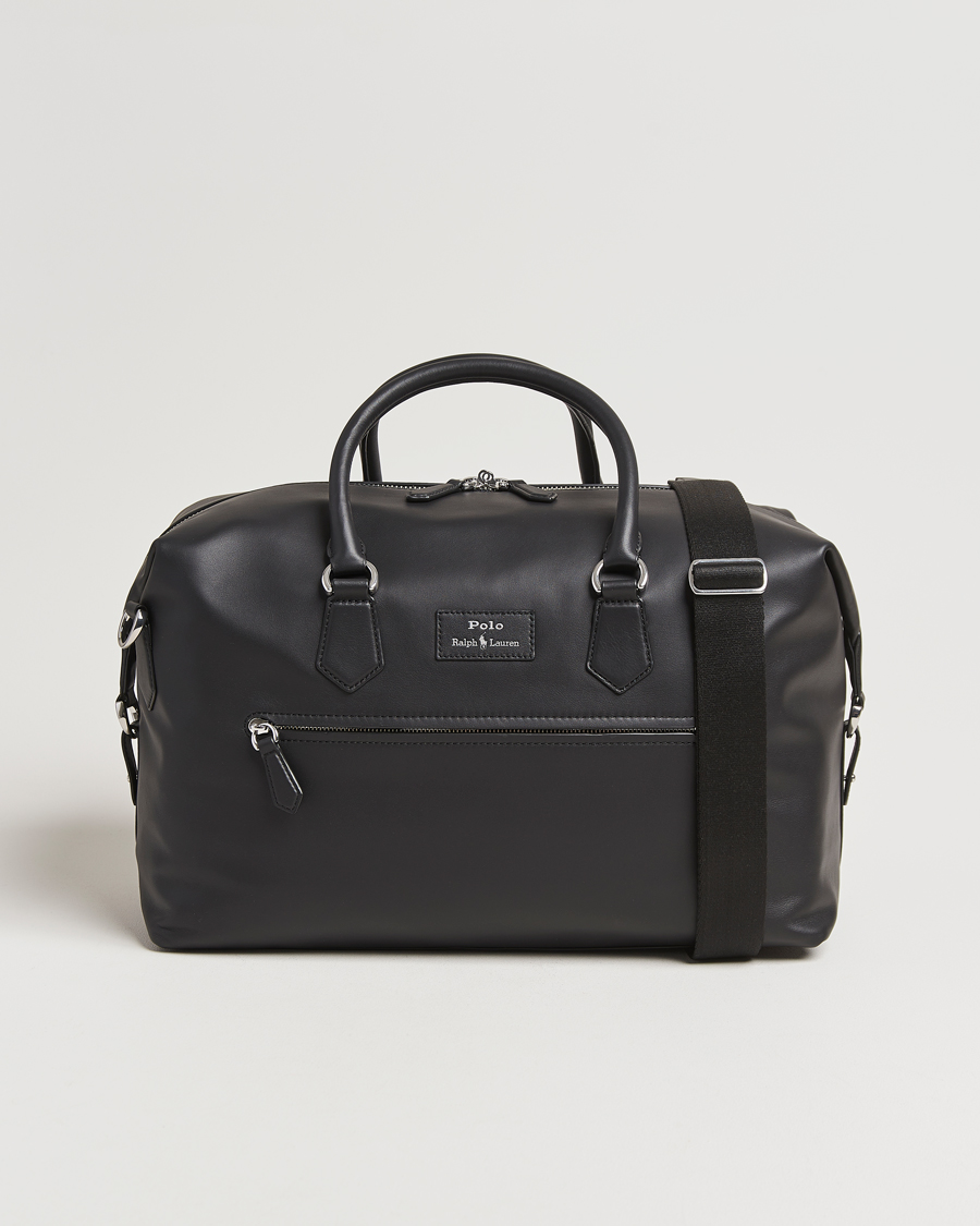 Homme | Polo Ralph Lauren Smooth Leather Weekendbag Black | Polo Ralph Lauren | Smooth Leather Weekendbag Black