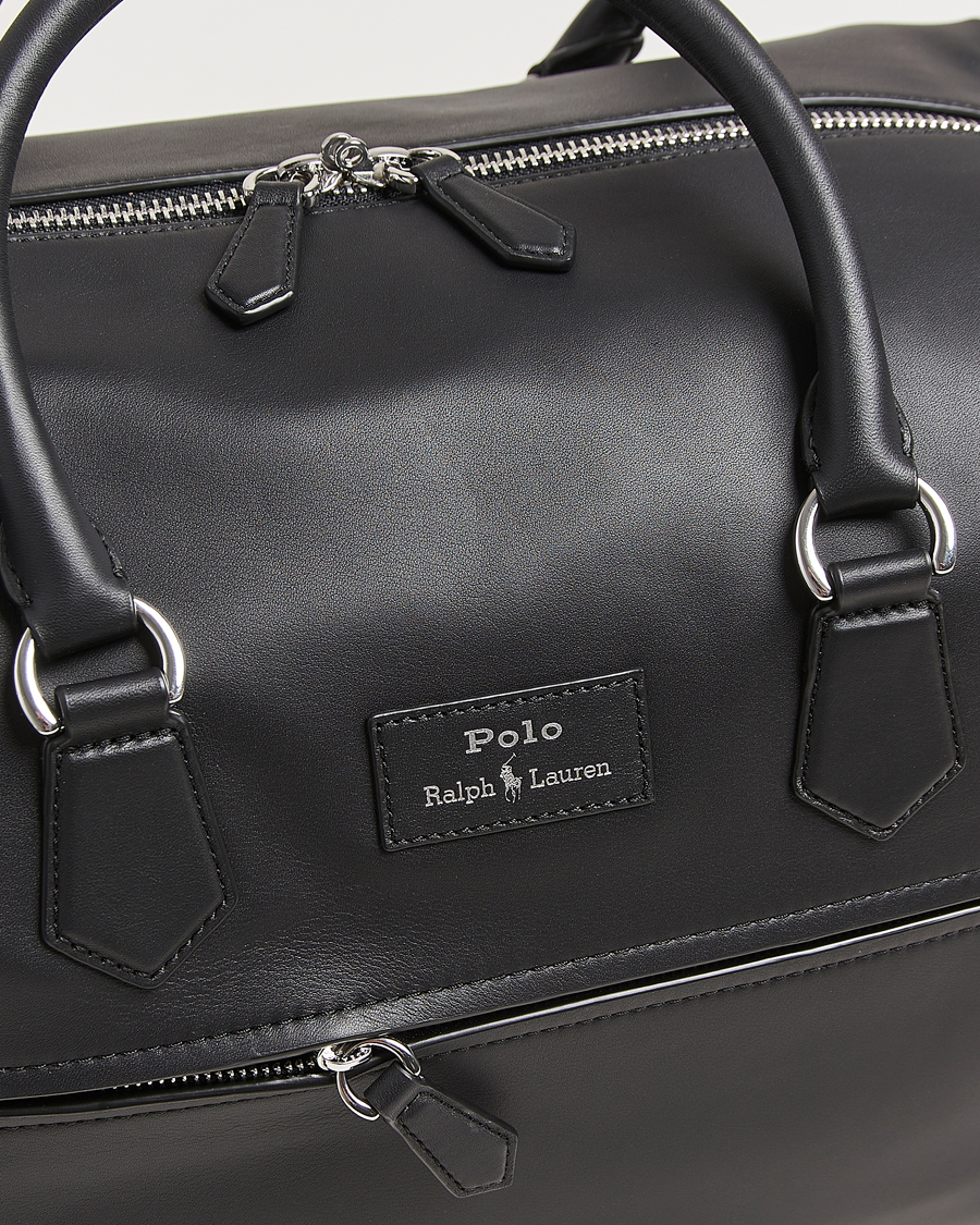 Homme | Polo Ralph Lauren Smooth Leather Weekendbag Black | Polo Ralph Lauren | Smooth Leather Weekendbag Black