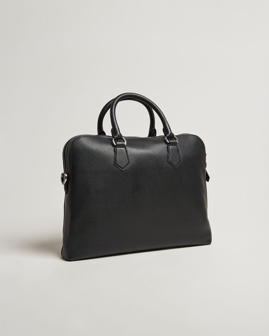 Homme | Polo Ralph Lauren Pebble Leather Briefcase Black | Polo Ralph Lauren | Pebble Leather Briefcase Black