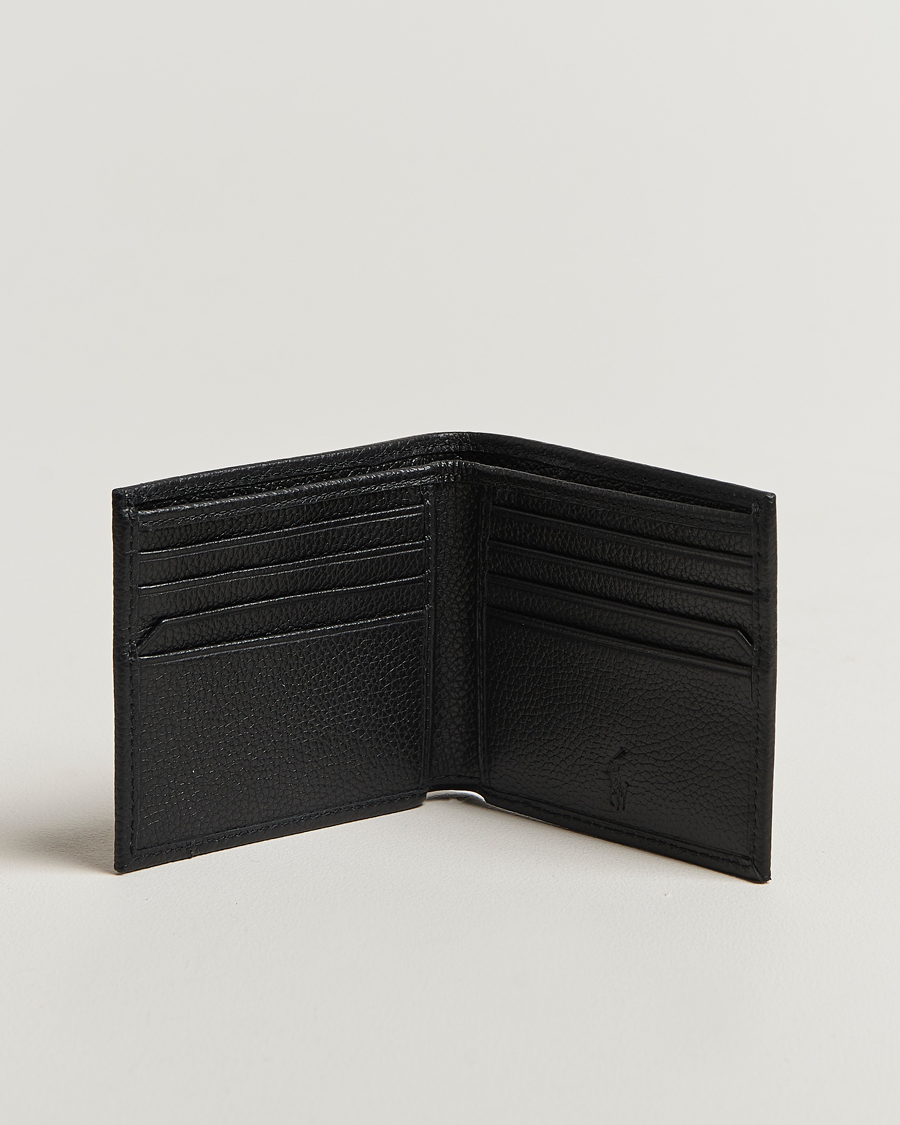 Homme | Portefeuilles | Polo Ralph Lauren | Pebble Leather Billfold Wallet Black