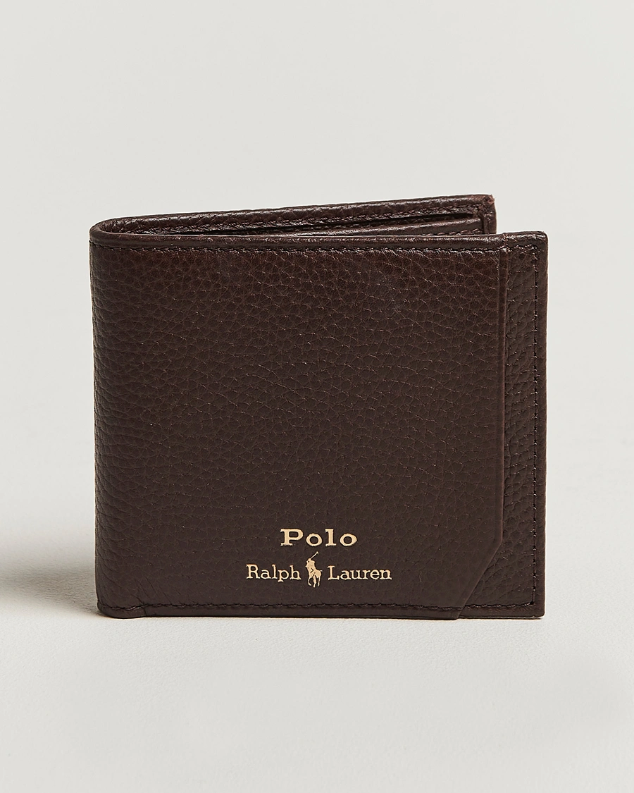 Homme | Polo Ralph Lauren Pebble Leather Billfold Wallet Dark Brown | Polo Ralph Lauren | Pebble Leather Billfold Wallet Dark Brown