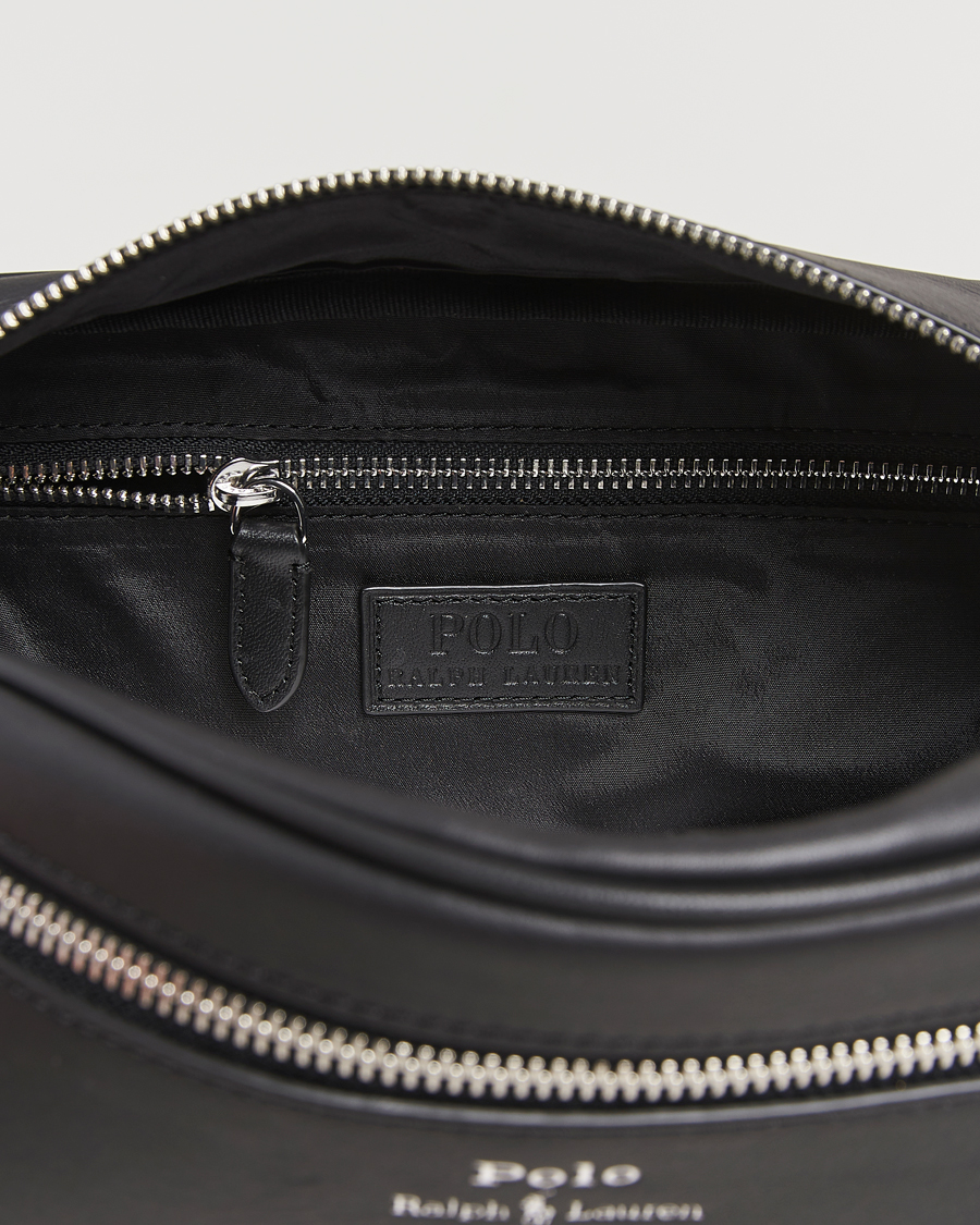 Homme | Polo Ralph Lauren Smooth Leather Washbag Black | Polo Ralph Lauren | Smooth Leather Washbag Black