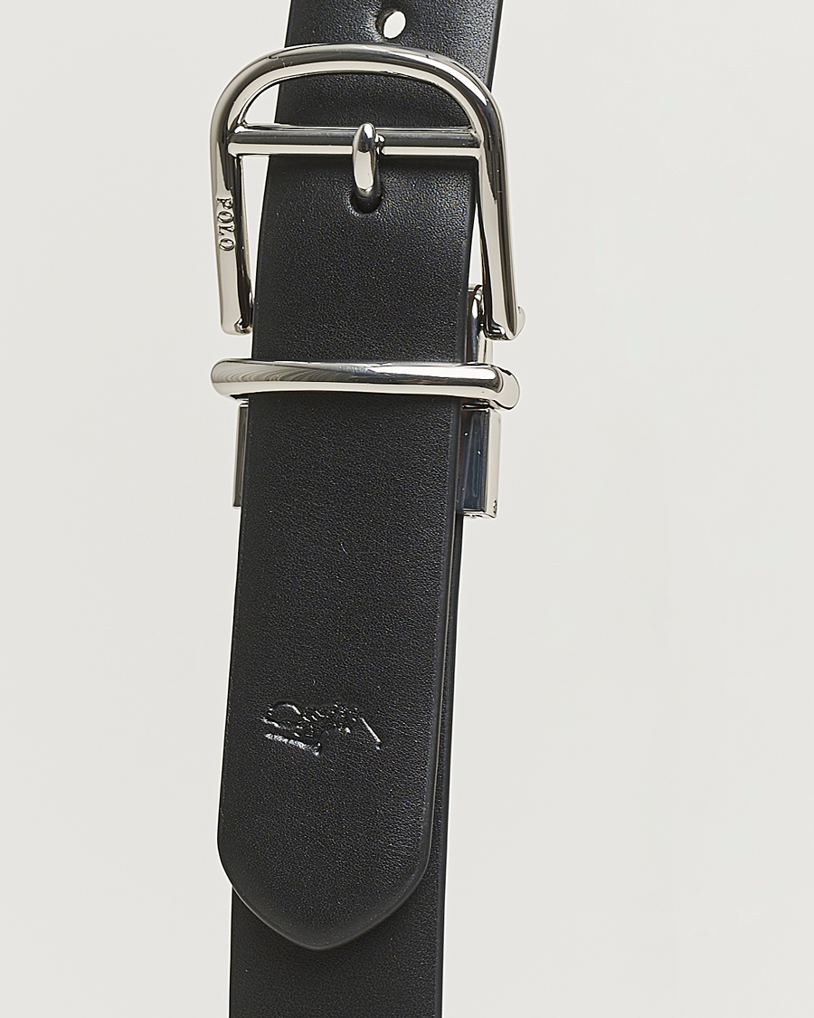 Homme | Polo Ralph Lauren Smooth Leather Belt Black/Cogniac | Polo Ralph Lauren | Smooth Leather Belt Black/Cogniac
