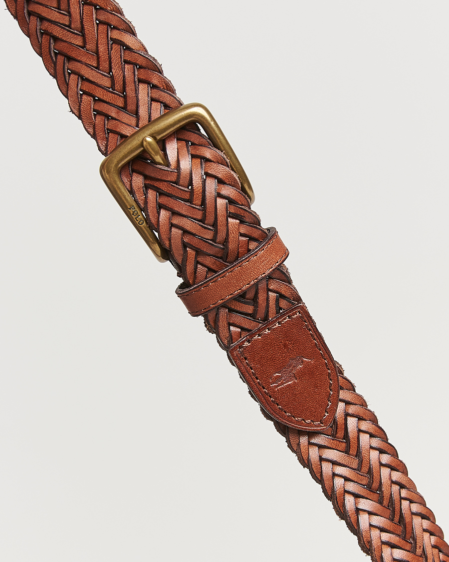 Homme | Polo Ralph Lauren Braided Leather Belt Polo Saddle | Polo Ralph Lauren | Braided Leather Belt Polo Saddle