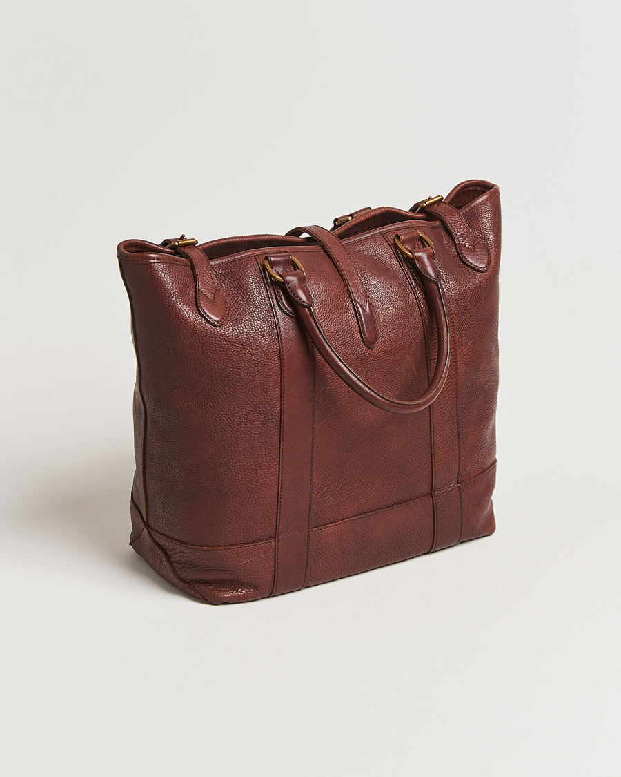 Homme | Polo Ralph Lauren Leather Tote Bag British Tan | Polo Ralph Lauren | Leather Tote Bag British Tan
