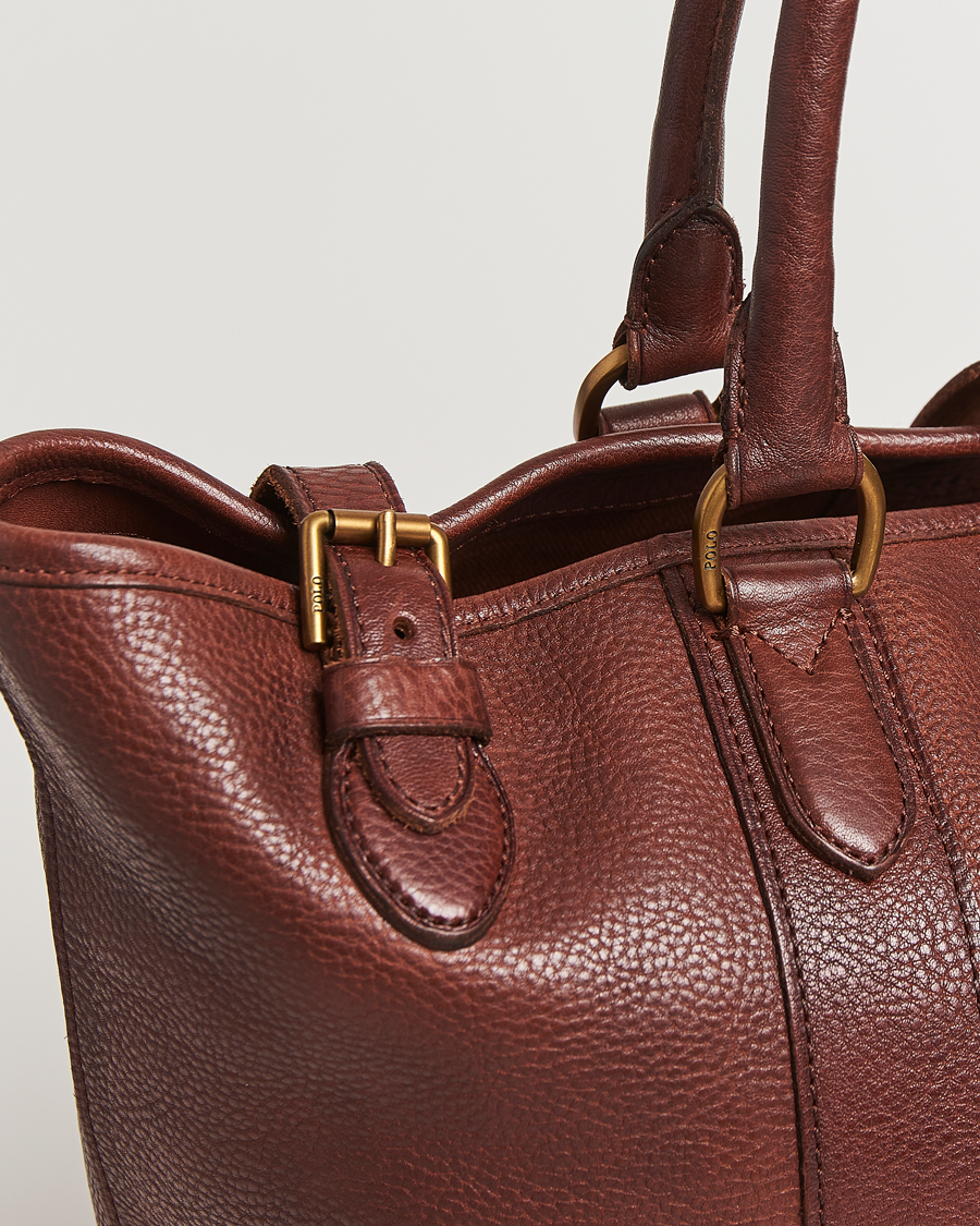 Homme | Polo Ralph Lauren Leather Tote Bag British Tan | Polo Ralph Lauren | Leather Tote Bag British Tan