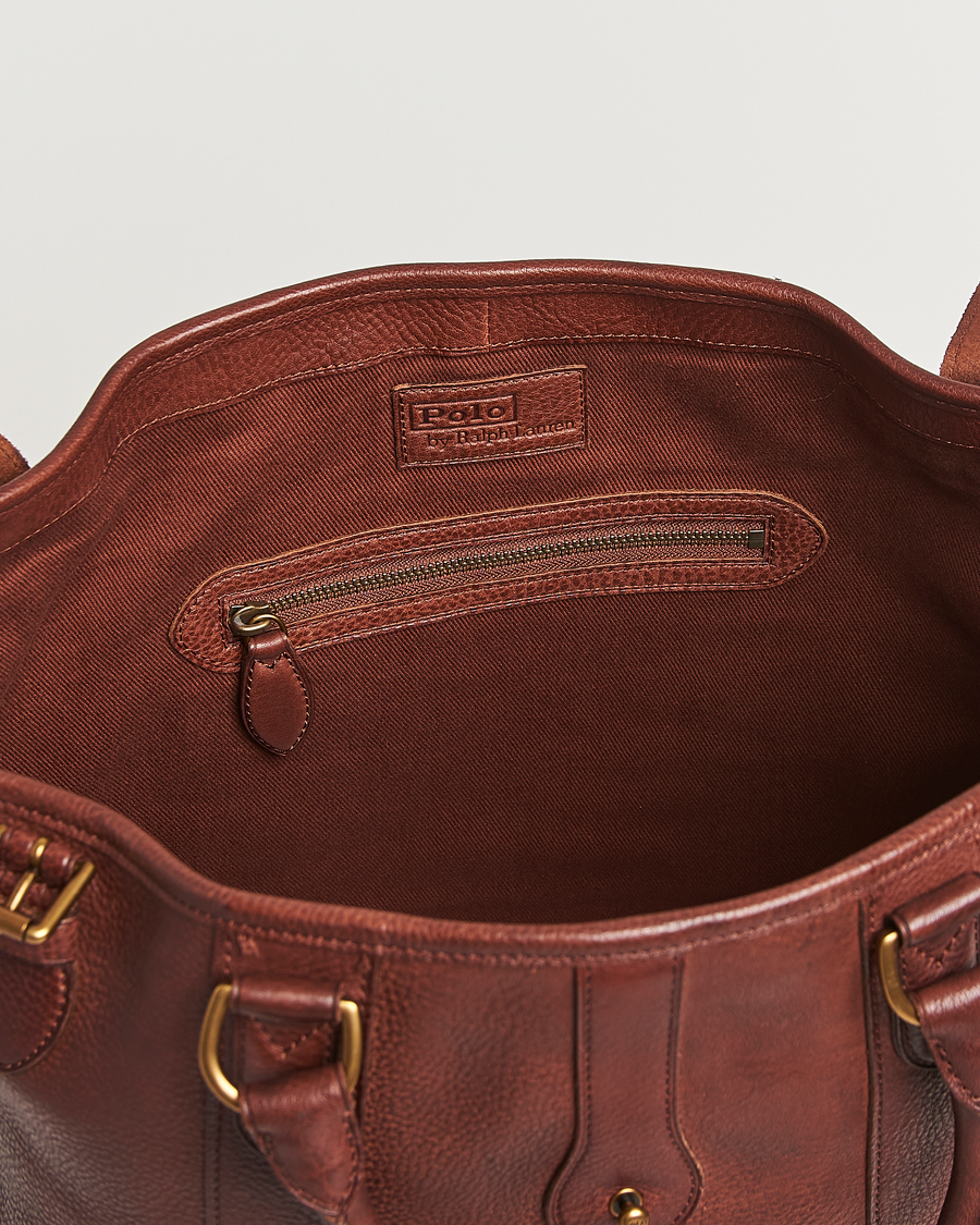 Homme | Polo Ralph Lauren Leather Tote Bag British Tan | Polo Ralph Lauren | Leather Tote Bag British Tan