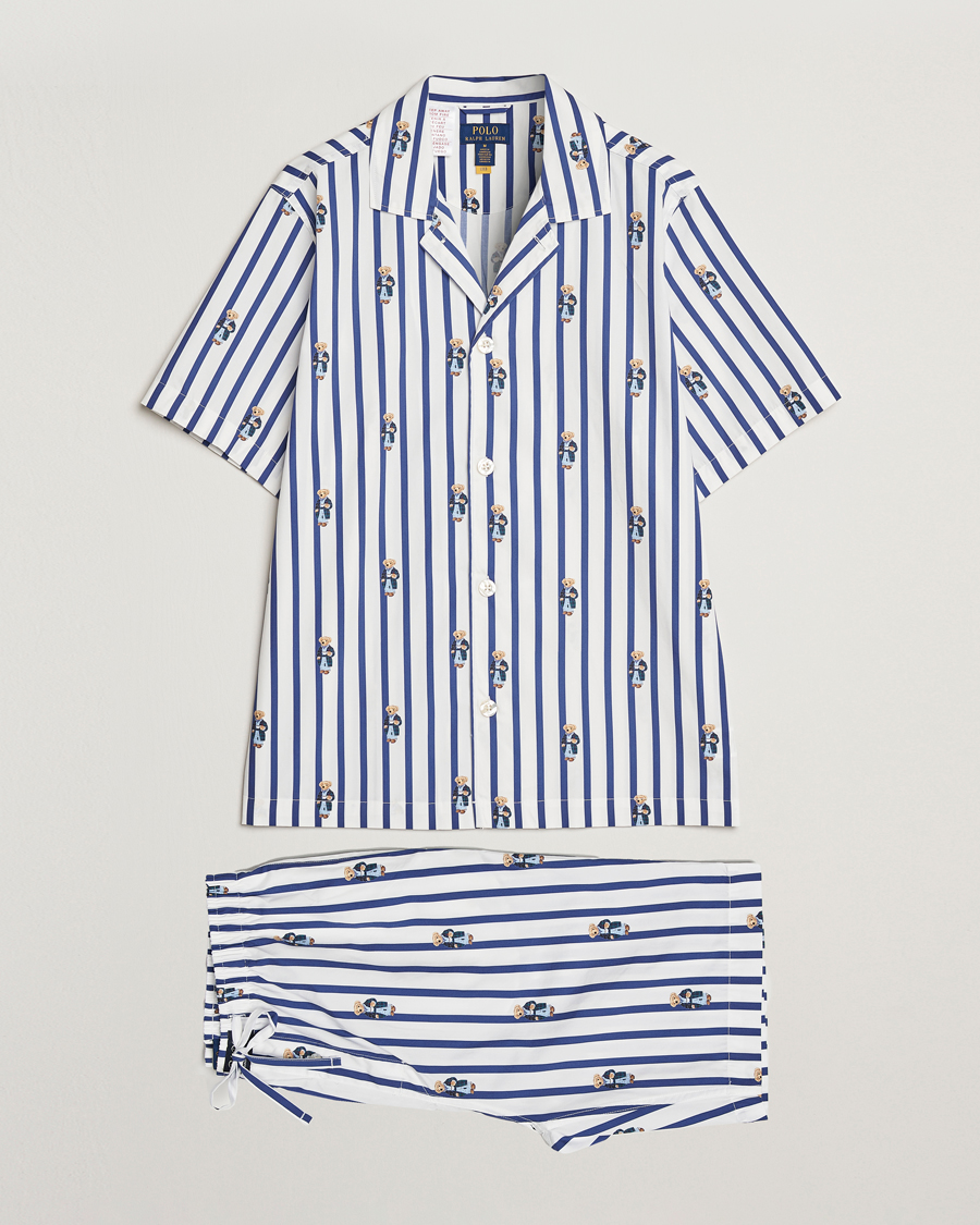 Homme | Peignoirs Et Pyjamas | Polo Ralph Lauren | Cotton Short Pyjama Set Striped Blue