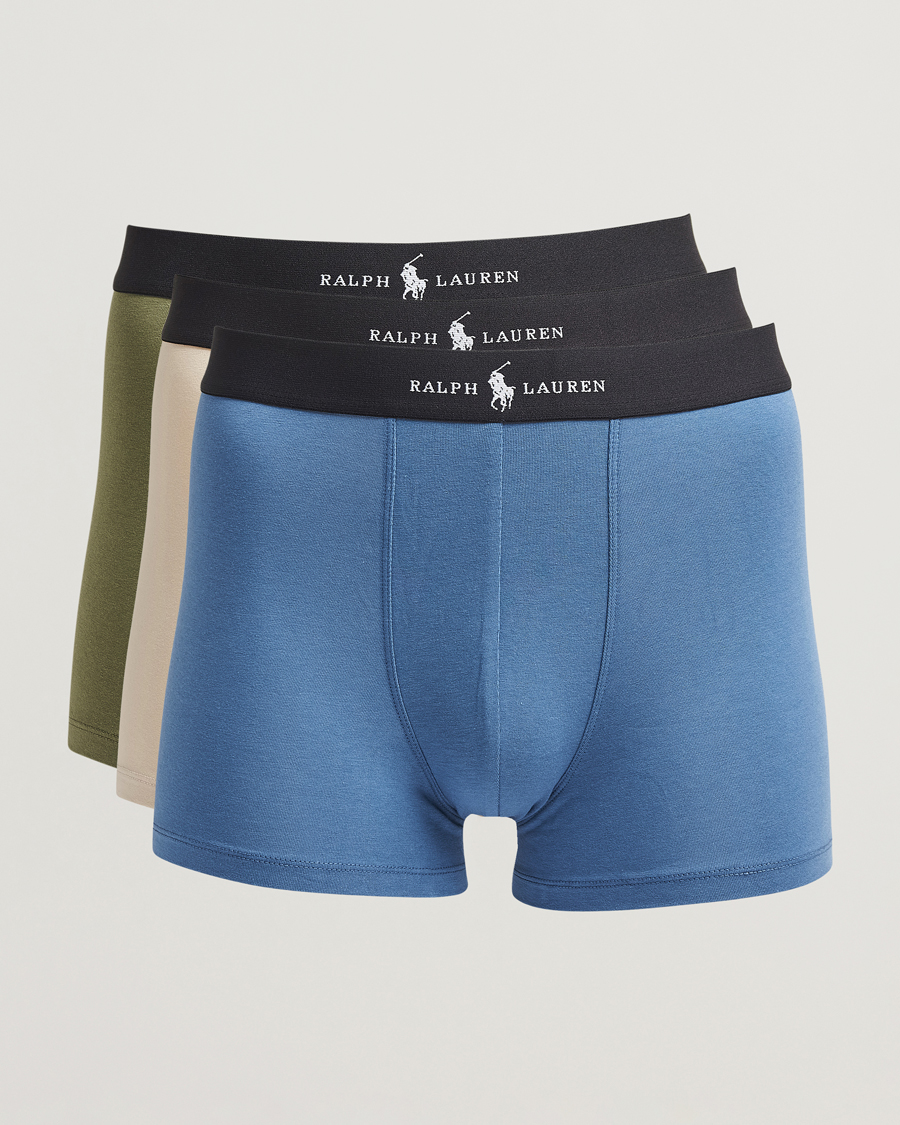 Homme | Sous-Vêtements Et Chaussettes | Polo Ralph Lauren | 3-Pack Trunk Blue/Green/Grey