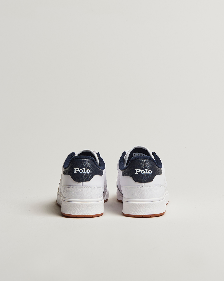 Homme | Polo Ralph Lauren CRT Leather Sneaker White/Navy | Polo Ralph Lauren | CRT Leather Sneaker White/Navy