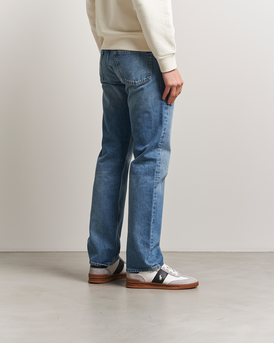 Homme | Polo Ralph Lauren Aera Leather/Suede Sneaker White/Grey | Polo Ralph Lauren | Aera Leather/Suede Sneaker White/Grey