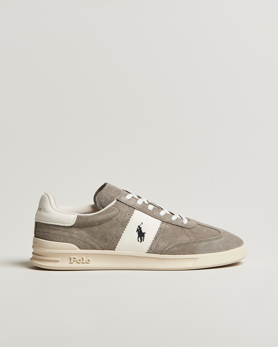 Homme | Polo Ralph Lauren Aera Suede Sneaker Grey/White | Polo Ralph Lauren | Aera Suede Sneaker Grey/White