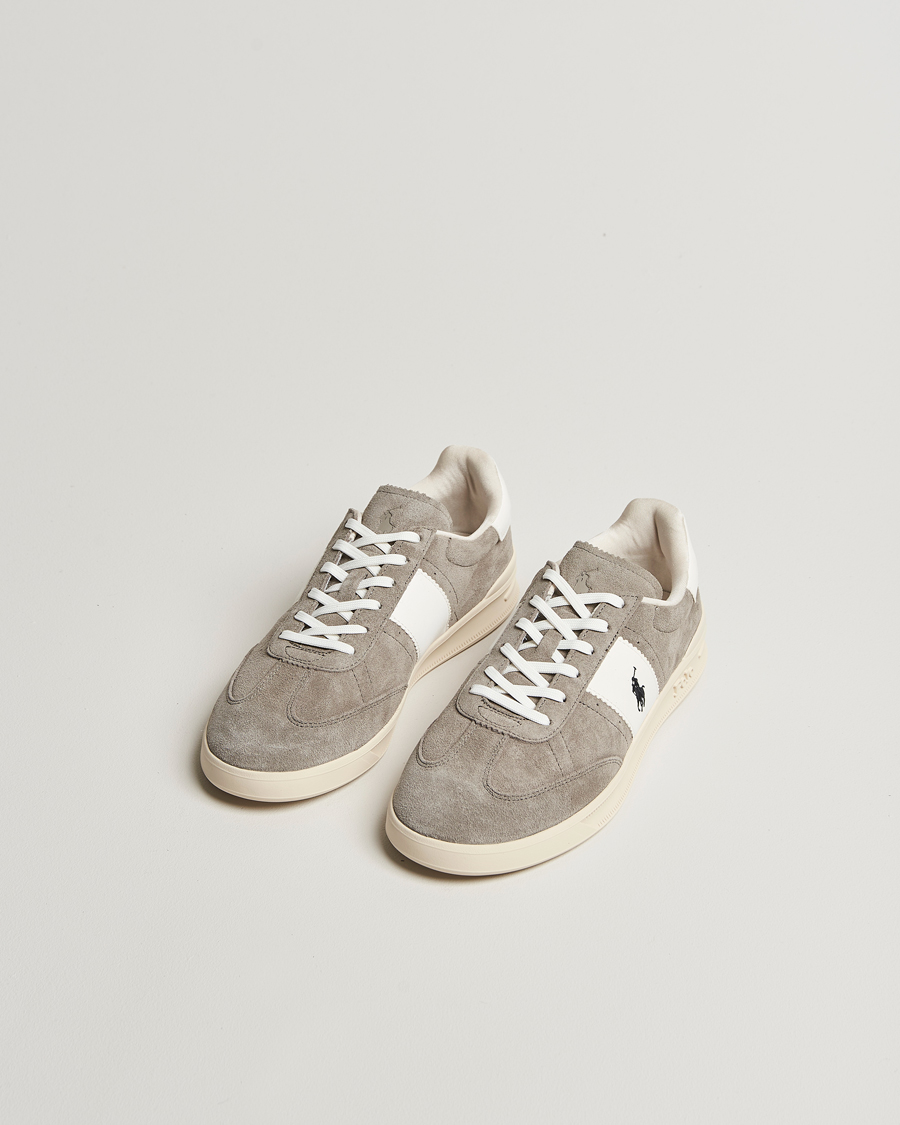 Homme | Polo Ralph Lauren Aera Suede Sneaker Grey/White | Polo Ralph Lauren | Aera Suede Sneaker Grey/White