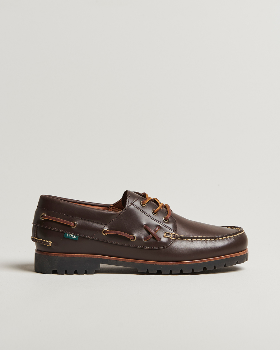 Homme | Polo Ralph Lauren Ranger Leather Boat Shoe Dark Brown | Polo Ralph Lauren | Ranger Leather Boat Shoe Dark Brown