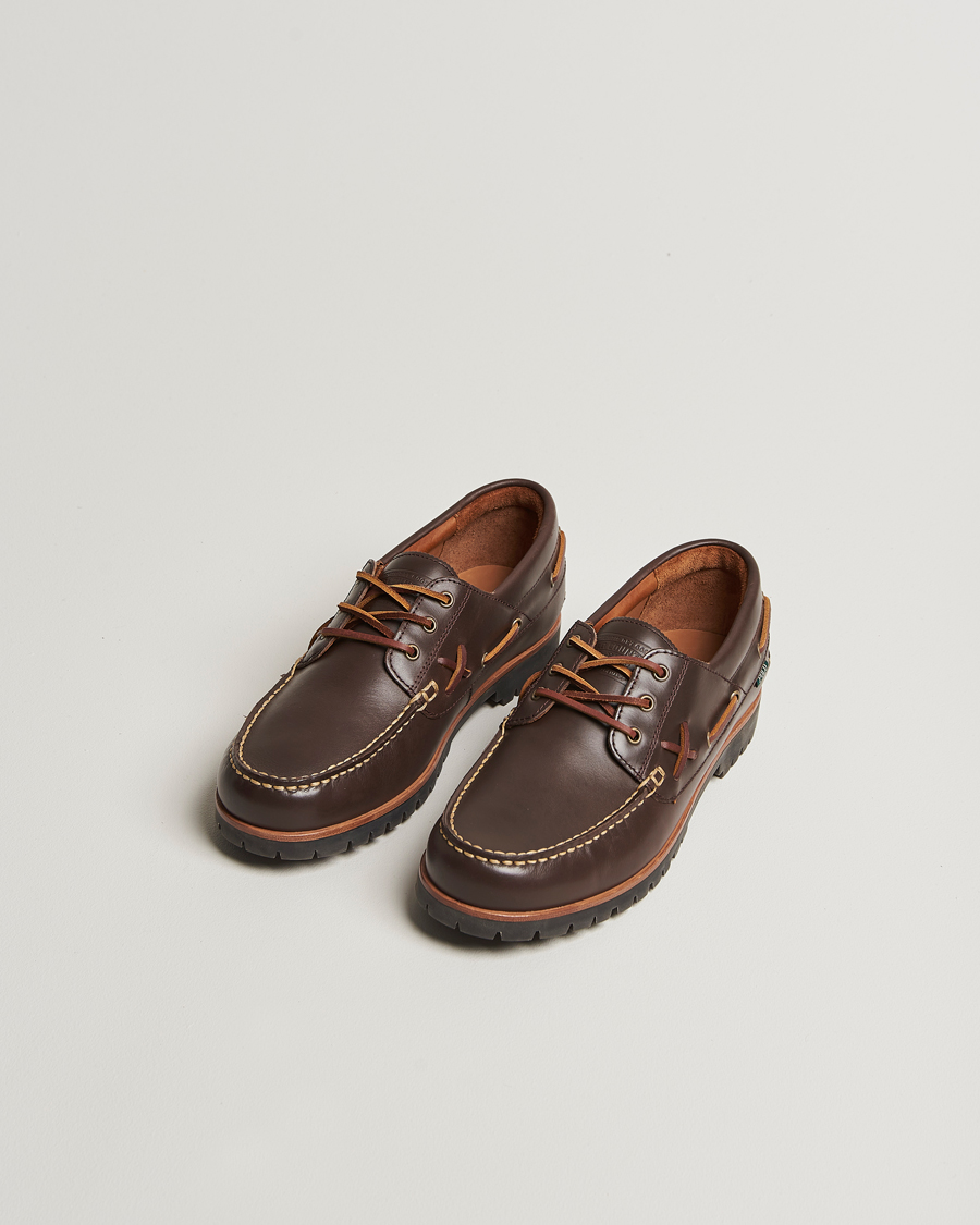 Homme | Chaussures Bateau | Polo Ralph Lauren | Ranger Leather Boat Shoe Dark Brown
