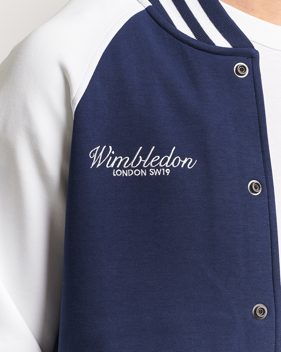 Homme | Pulls Et Tricots | Polo Ralph Lauren | Wimbledon Double Knit Baseball Sweatshirt Navy/White