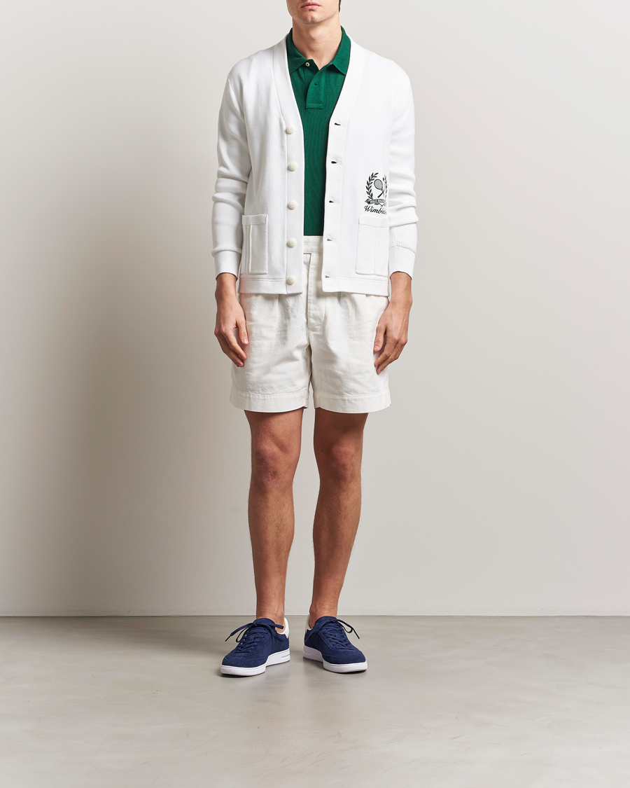 Homme | Pulls Et Tricots | Polo Ralph Lauren | Wimbledon Cotton Cardigan Ceramic White
